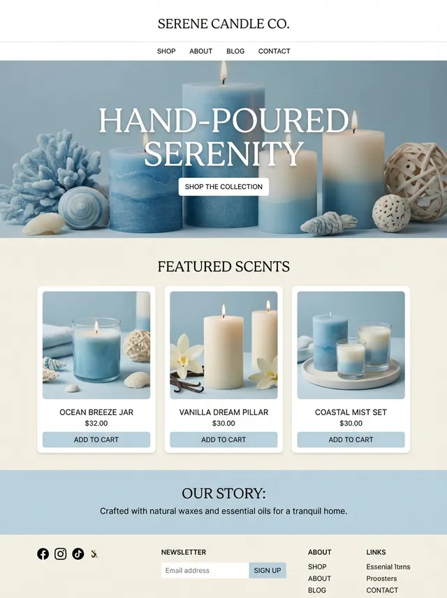 Website mockup