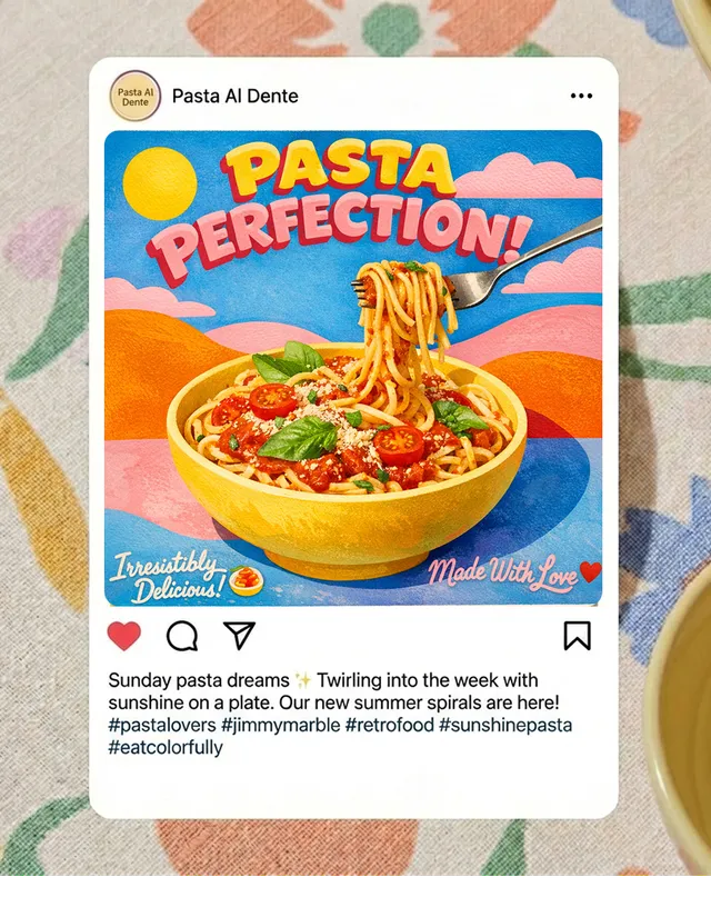 Social media post example for shoeco summer collection with colorful design