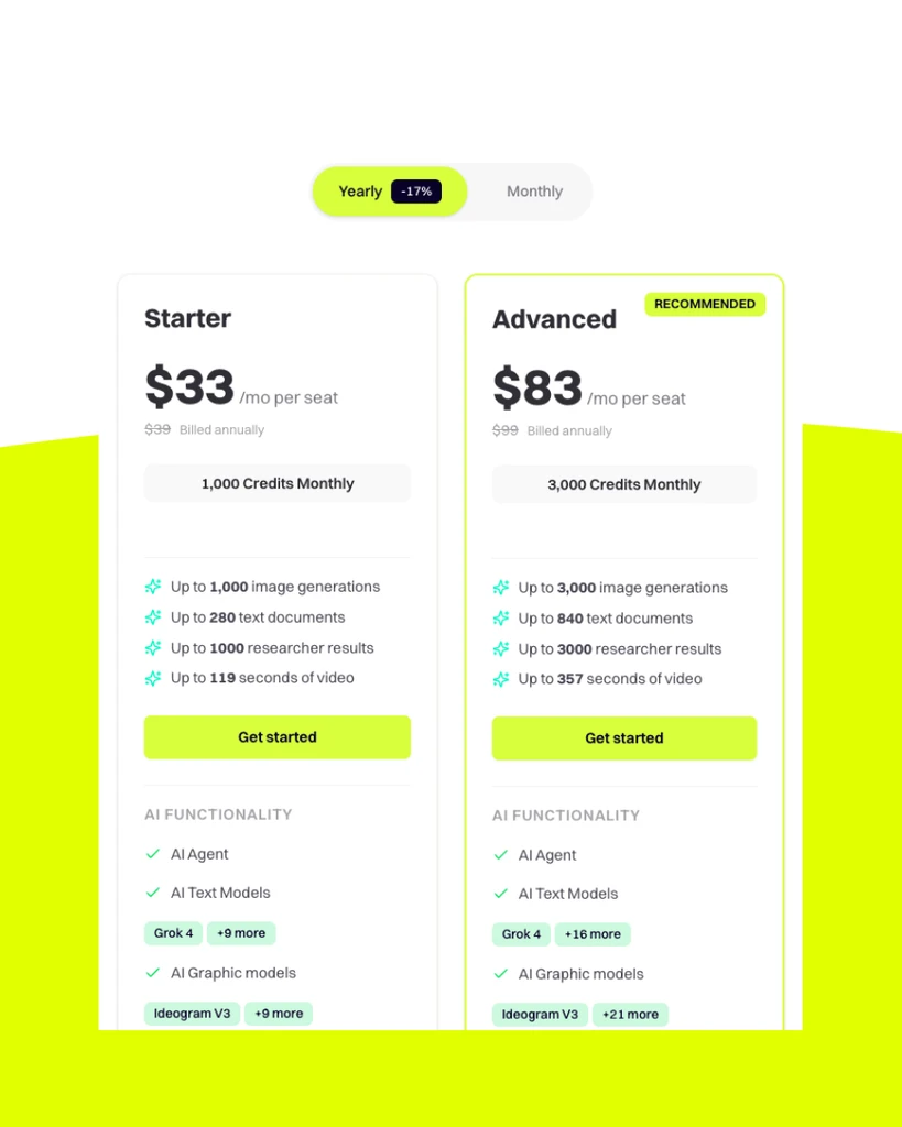 Your Actual Cost Comparison screenshot