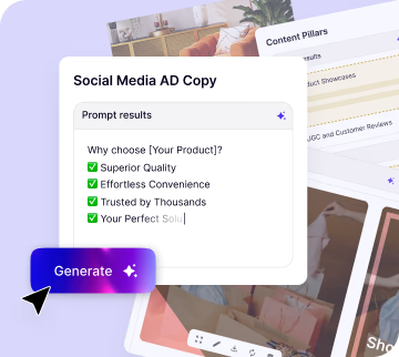 Social Media AD Copy generation interface